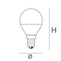 LED-Lampe E14 KUGEL LED 5W 490lm 6500K 240° - Bild 2
