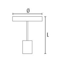 LED-Lampe AUFHÄNGEKABEL E27 Chrom - Bild 2