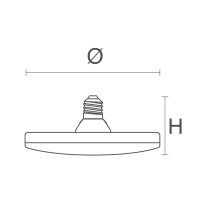 TENDERERA Tellerleuchte - 30W, 6400K, 2620lm, 220-240V, E27 - Bild 2