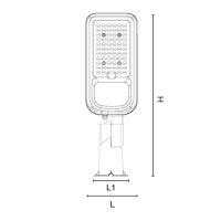 LED-Straßenleuchte URBAN 01 150W 24000lm 4000K IP65 - Bild 2