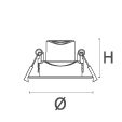 LED-Einbauleuchte VALO MINI 7W 620lm 3000K 40° Ø90 IP20 - Bild 2