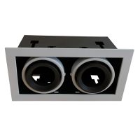 Leuchte DURABLE VERSENKTE EINSTELLBARE OPTIK Silbergrau GU10 IP20 110mm - Bild 2