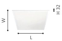 LED Rasterleuchte PRO, 36W, CCT (3000 - 6500K), Ra>80, IP54, 620x620mm, DALI - Bild 7