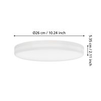 PUSH-Turn Budget LED-Deckenleuchte - Ø260mm, 16W, 3000-6500K, IP54 Weiss - Bild 5