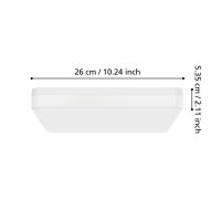 PUSH-Turn Budget LED-Deckenleuchte - 260x260mm, 18W, 2700-6500K, IP54, Weiss exkl. Montageplatte - Bild 3