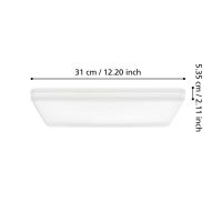 PUSH-Turn Budget LED-Deckenleuchte CCT - 310x310mm, 20W, 2700-6500K, IP54 Weiss exkl. Montageplatte - Bild 3