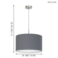 EGLO HL/1 Ø380 NICKEL-M/GRAU-MATT PASTERI - Bild 4