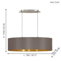 EGLO HL/2 L-780 NICKEL-M/CAPPUCCINO MASERLO - Bild 5