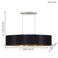 EGLO HL/2 L-1000 NICKEL-M/SCHWARZ MASERLO - Bild 5