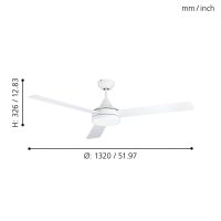 Eglo SESIMBRA Deckenventilator LED Weiß. 1-flammig - Bild 7