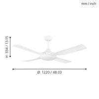 Eglo BONDI 1 Deckenventilator LED Weiß. 1-flammig - Bild 3