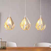 EGLO CARLTON Hängeleuchte Gold. Weiß. 3-flammig - Bild 7