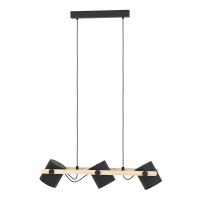 EGLO HORNWOOD Hängeleuchte Cremefarben. Schwarz. 3-flammig - Bild 4