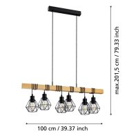 EGLO HL/6 SCHWARZ/EICHE-OPTIK TOWNSHEND 5 - Bild 5