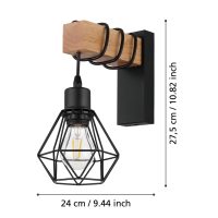 EGLO WL/1 SCHWARZ/EICHE-OPTIK TOWNSHEND 5 - Bild 6