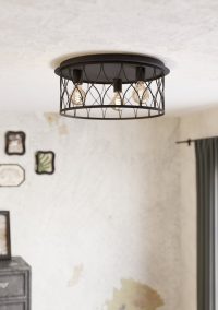 Eglo Leuchten GILTSPUR Deckenleuchte Schwarz. 3-flammig - Bild 2