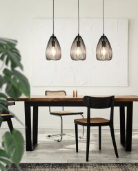Eglo CLEVEDON Hängeleuchte Schwarz. 3-flammig - Bild 2