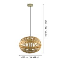 Eglo AMSFIELD Hängeleuchte Braun. 1-flammig - Bild 4