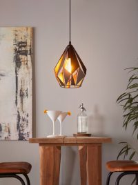 Eglo CARLTON Hängeleuchte Kupferfarben. Schwarz. 1-flammig - Bild 2
