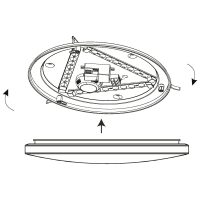 Eglo Leuchten FRANIA-M Deckenleuchte LED Weiß. 1-flammig. Bewegungsmelder - Bild 6