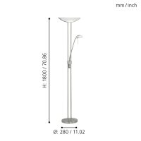 Eglo BAYA Deckenfluter Nickel-Matt - Bild 5