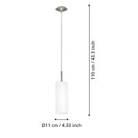 Eglo TROY 3 Pendelleuchte Nickel-Matt - Bild 3