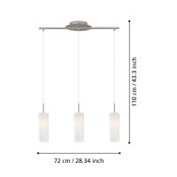 Eglo TROY 3 Pendelleuchte Nickel-Matt - Bild 3