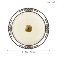 Eglo MESTRE Wand- und Deckenleuchte Dunkelbraun - Bild 3