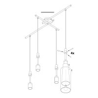 EGLO HL/4 E27 CHROM/KLAR/WEISS PINTO - Bild 5