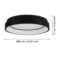 Eglo Leuchten MARGHERA-Z Deckenleuchte LED Schwarz. 4-flammig. Farbwechsler - Bild 2