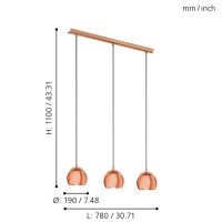EGLO HL/3 E27 KUPFER/KLAR ROCAMAR - Bild 4