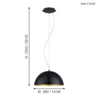 EGLO HL/1 DM380 SCHWARZ/GOLD GAETANO 1 - Bild 3
