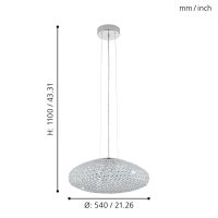 EGLO HL/3 Ø540 CHROM/KRISTALL CLEMENTE - Bild 4