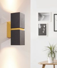 Eglo PASSA Wandleuchte LED Gold. Schwarz. 2-flammig - Bild 2