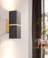 Eglo PASSA Wandleuchte LED Gold. Schwarz. 2-flammig - Bild 5
