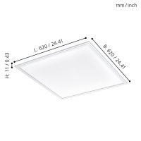 Eglo SALOBRENA 1 Rasterleuchte LED Weiß. 1-flammig - Bild 6