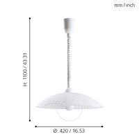 EGLO HL/1 Ø420 GLAS M.STRUKTUR ALVEZ - Bild 4