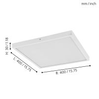 Eglo FUEVA Aufbauleuchte LED Weiß. 1-flammig - Bild 4