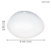 Eglo SILERAS Deckenleuchte LED Weiß. 1-flammig. Fernbedienung - Bild 4