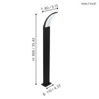 EGLO AL-LED-STL ALU KUNSTSTOFF SCHWARZ WEISS - Bild 4