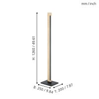 Eglo CAMACHO Stehleuchte LED Braun. Schwarz. 1-flammig - Bild 4