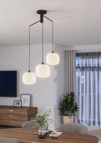 Eglo MANTUNALLE Hängeleuchte Schwarz. 3-flammig - Bild 1