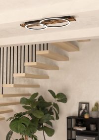 Eglo BOYAL Deckenleuchte LED Braun. Schwarz. 2-flammig - Bild 2