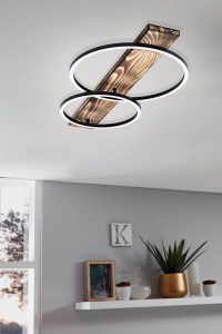 Eglo BOYAL Deckenleuchte LED Braun. Schwarz. 2-flammig - Bild 7