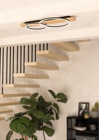 Eglo BOYAL Deckenleuchte LED Braun. Schwarz. 2-flammig - Bild 2