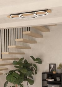 Eglo BOYAL Deckenleuchte LED Braun. Schwarz. 3-flammig - Bild 2