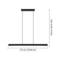 Eglo Leuchten SIMOLARIS-Z Pendelleuchte LED Schwarz. 1-flammig - Bild 5