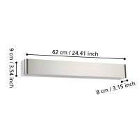 Eglo Leuchten SANIA Wandleuchte LED Nickel-Matt. Weiß. 1-flammig - Bild 2