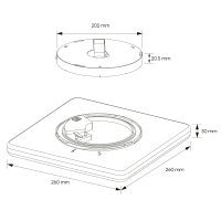 PUSH-Turn PRO LED-Deckenleuchte - 260mx260m, 17W, 2700-4000K, IP54, Weiss - Bild 3