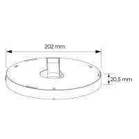 PUSH-Turn LED-Deckenleuchte - Montageplatte DM 200mm - Bild 3